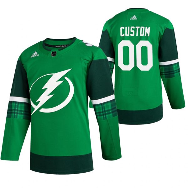 Tampa Bay Lightning Trikot Benutzerdefinierte #00 Grün 2020 St. Patrick’s Day